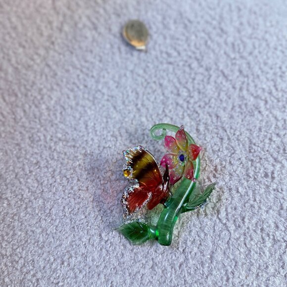 Vintage Ashton Drake Heirloom Butterfly Sunlight and Shadows Glass Ornament - Picture 15 of 16